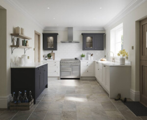 Belsay Dove Grey and White Kitchen
