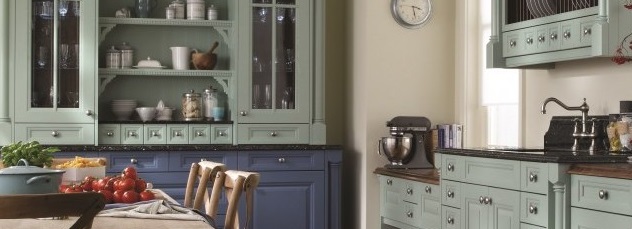 Green and Blue Kitchens